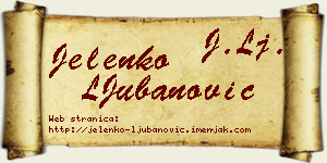 Jelenko LJubanović vizit kartica